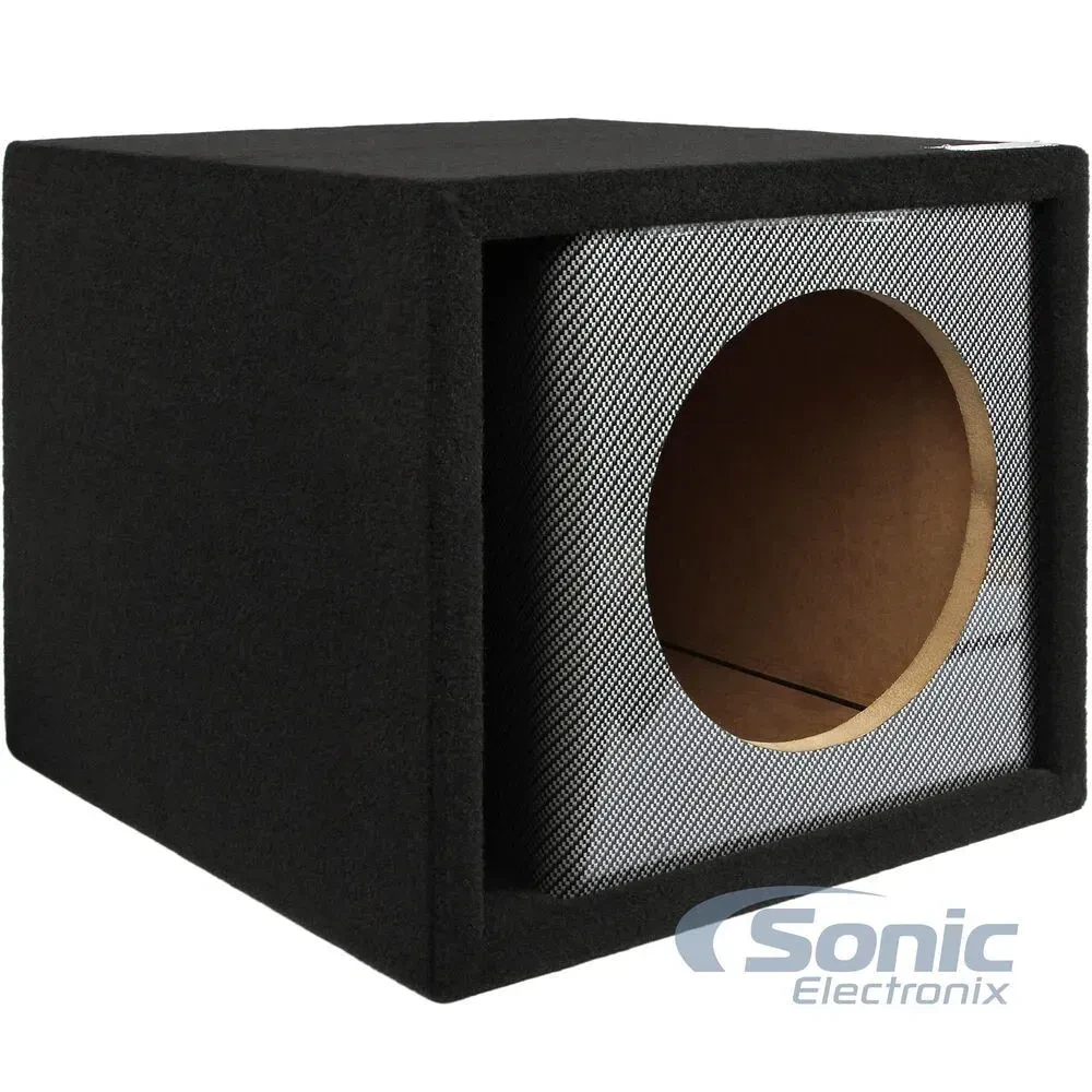 Сабвуферный корпус для автомобиля Atrend 10SVR 10" фазоинверторный, карбон, черный