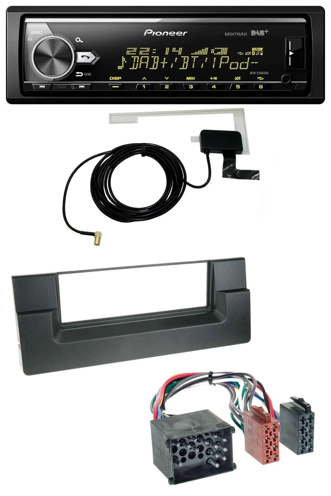 Pioneer Bluetooth DAB USB MP3 Autoradio für BMW 5er (E39) X5 (E53) Rundpin