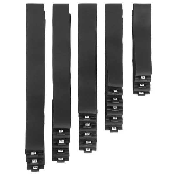 Wireless Mic Belts Assorted Size Belt Pack, Black, 20-Pack #BELT-20PACK-B