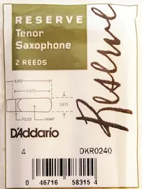 Трость для саксофона тенор RICO Reserve  DKR0240