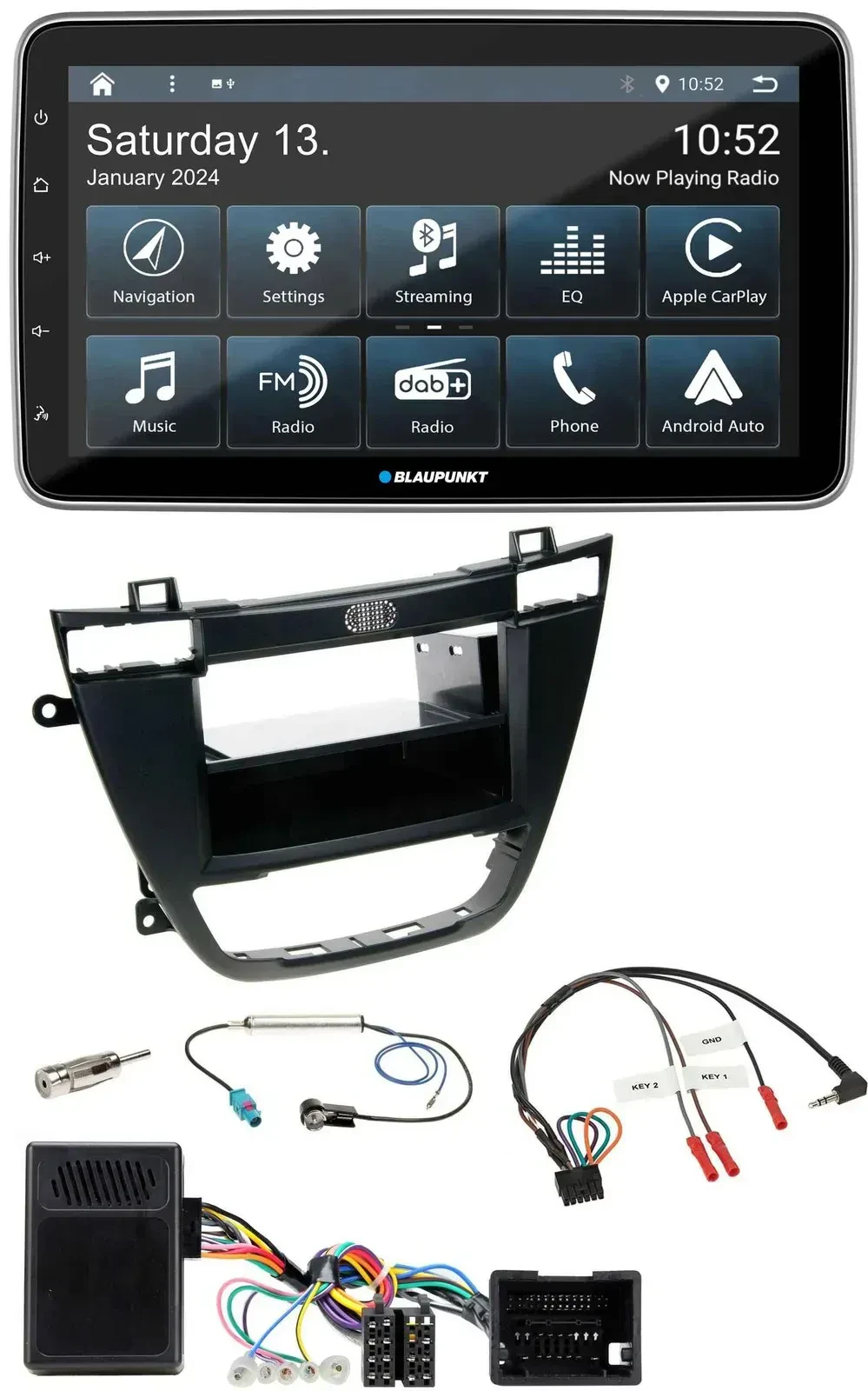 Blaupunkt USB DAB SD Lenkrad Bluetooth Autoradio für Opel Insignia ab 08 schwarz