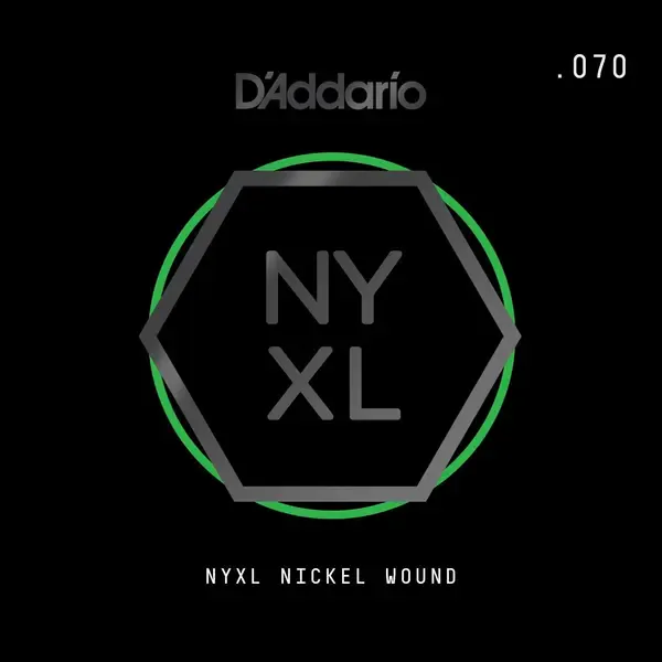 Струна для электрогитары D'Addario NYNW070 NYXL Nickel Wound Singles, сталь никелированная, калибр 70