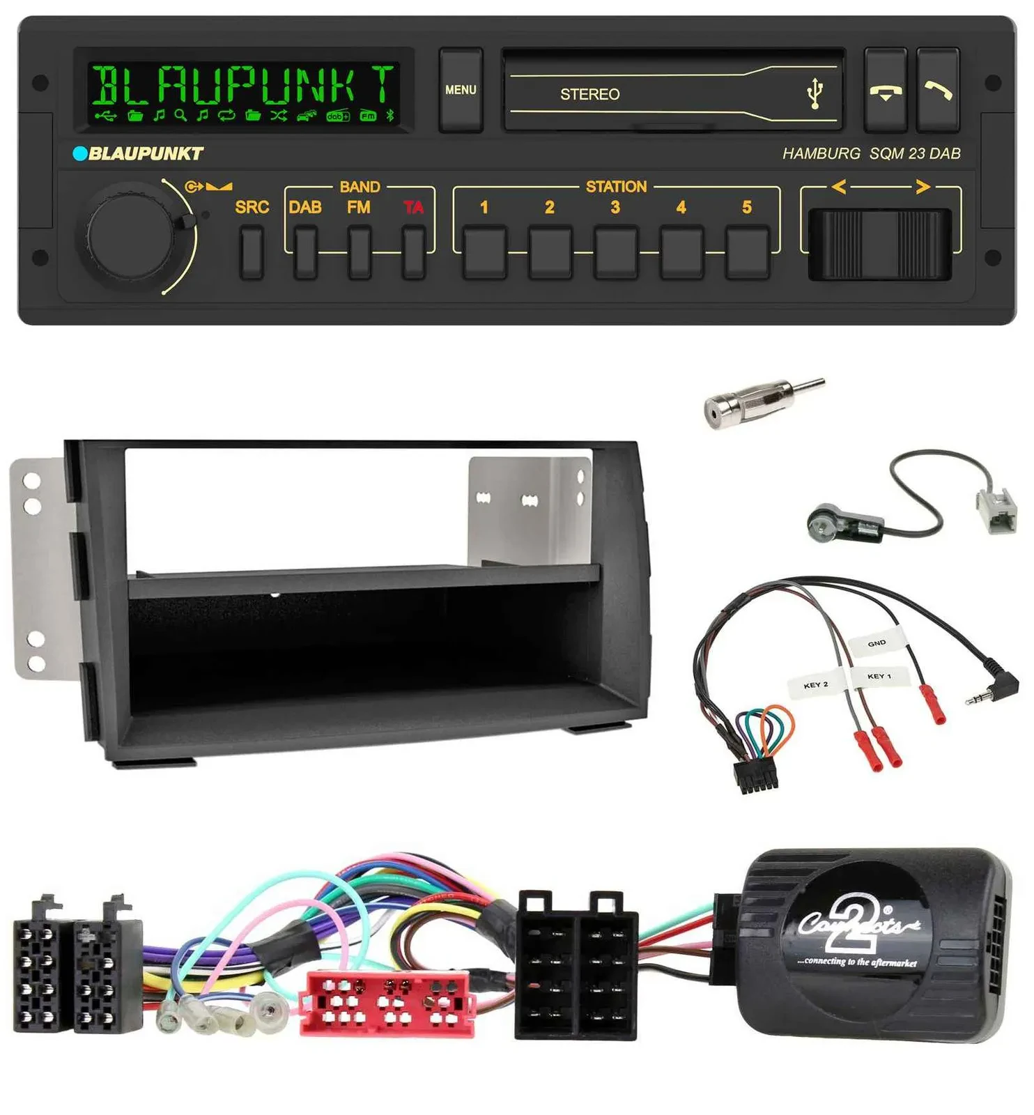 Blaupunkt USB DAB Bluetooth Lenkrad Autoradio für Kia Venga (2010-2019)