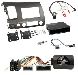 Einbauset Lenkradadapter DIN Autoradio für Honda Civic Hybrid 2006-2010 anthrazi