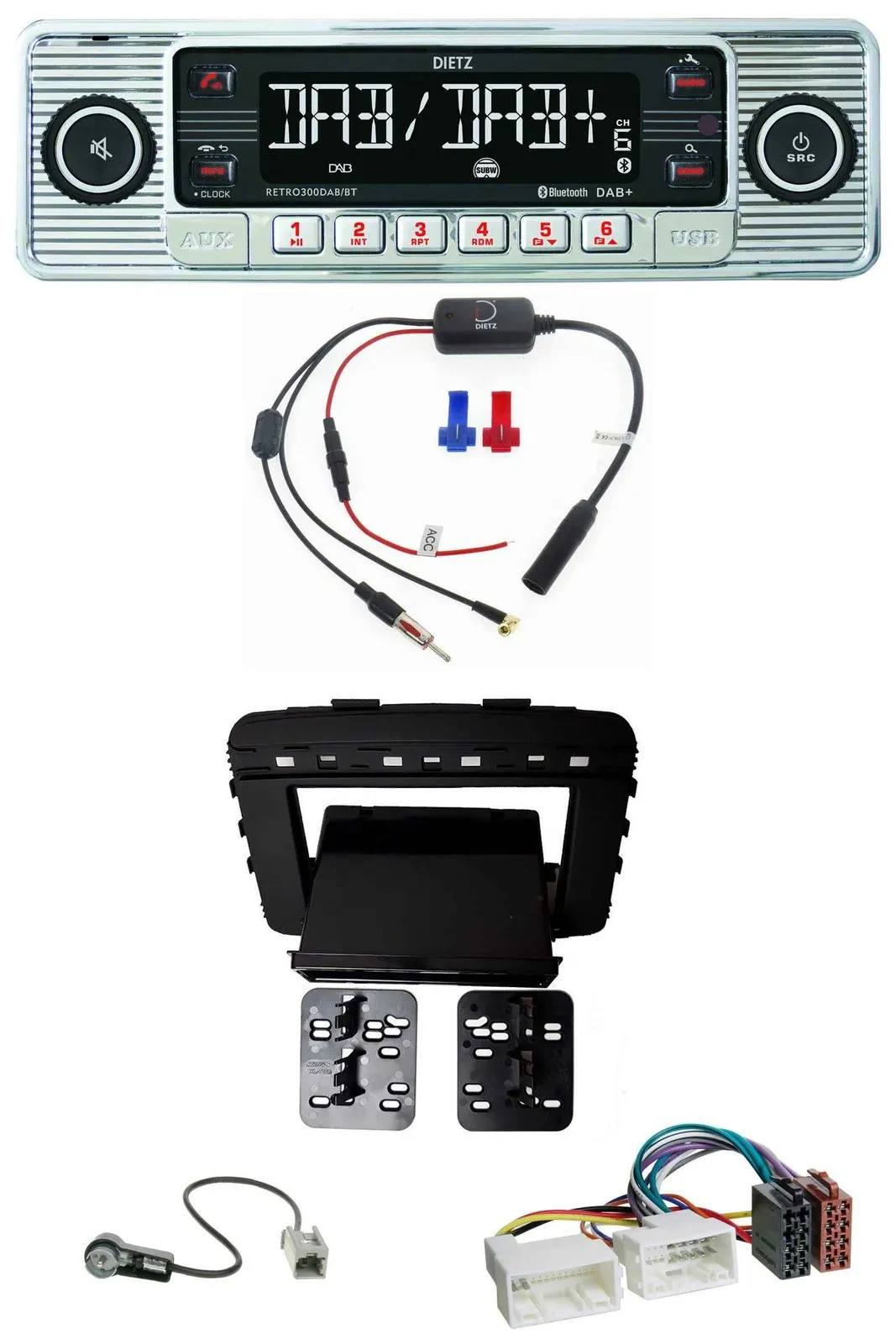 Dietz DAB USB MP3 Bluetooth Autoradio für Kia Sorento (UM, ab 03/2015)