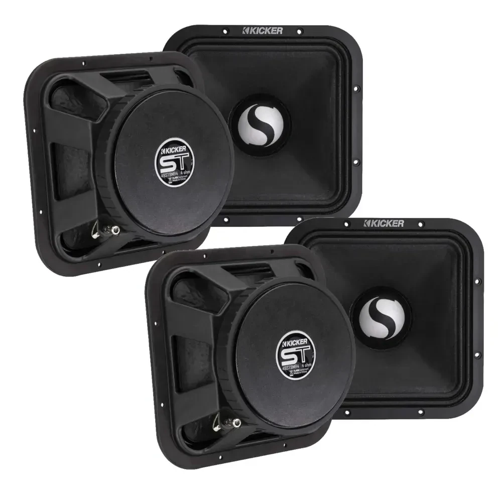 Среднечастотный динамик Kicker 49ST9MR4 9" квадратный, 4 Ом, 600W RMS (набор, 2 пары)