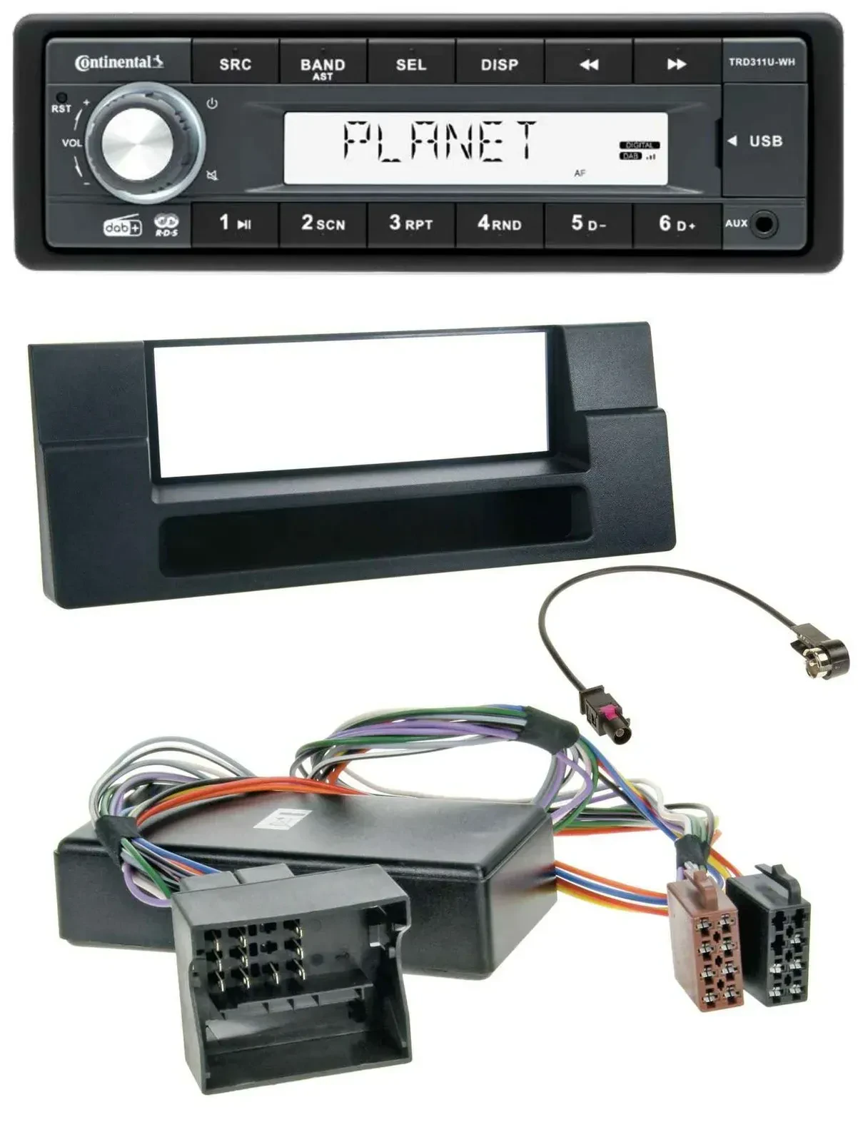 Continental MP3 AUX USB DAB 1DIN Autoradio für BMW X5 E53 5er E39 Ablagefach Qua