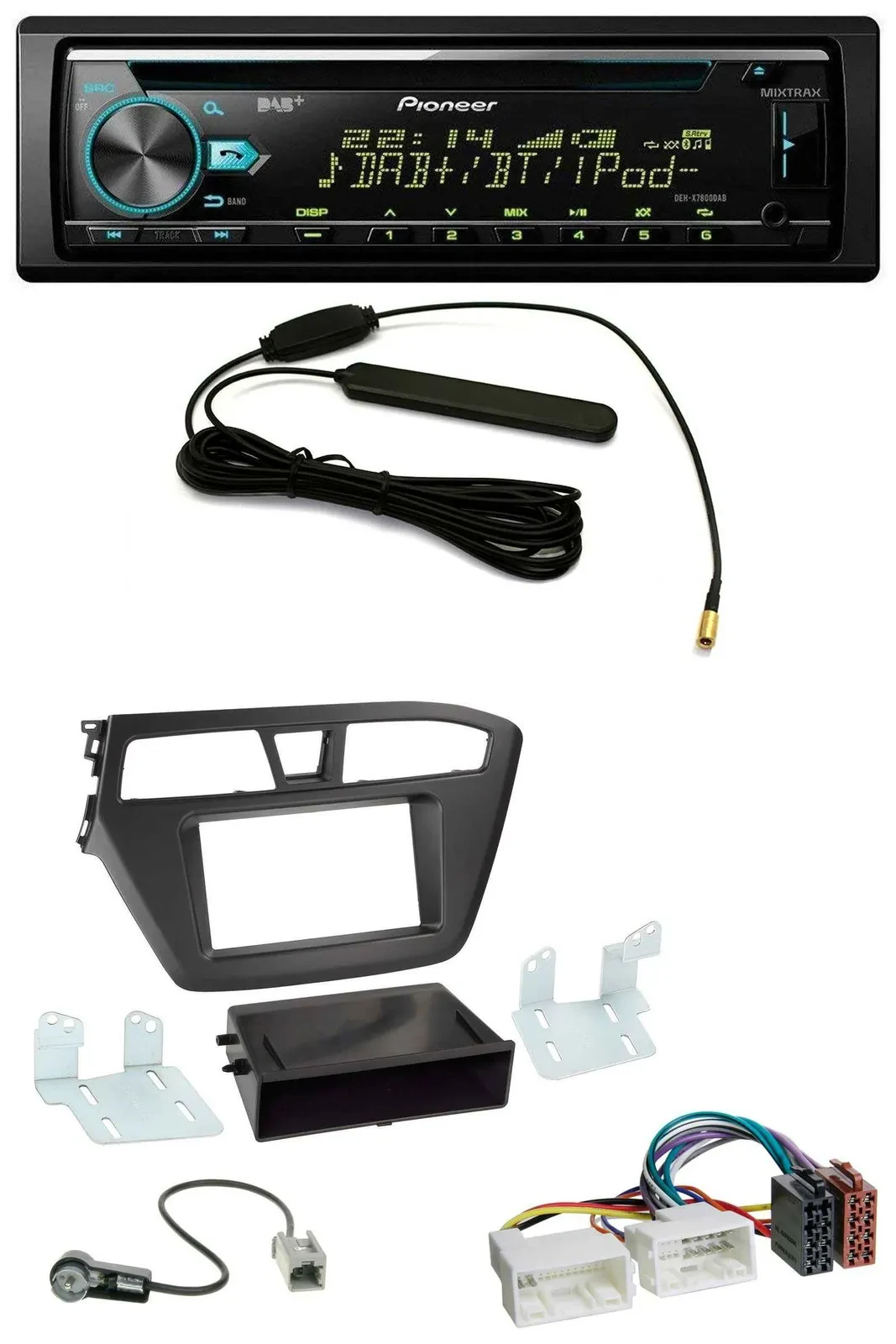 Автомагнитола для Hyundai i20 (2014–2020) Pioneer CD/MP3, USB, AUX, DAB