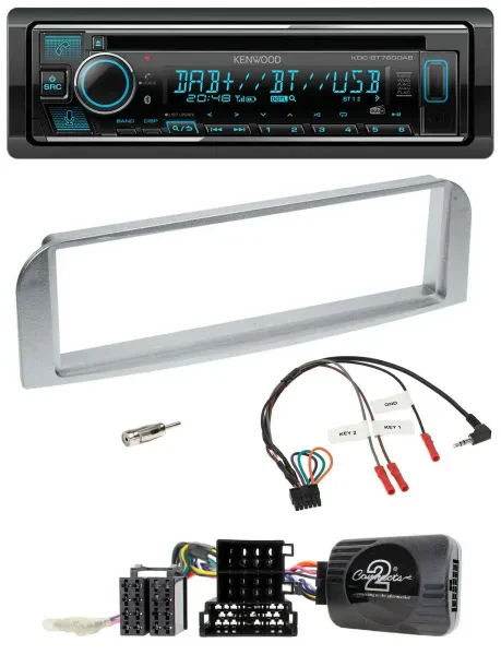 Kenwood Lenkrad Bluetooth DAB USB CD Autoradio für Alfa GT 147 2007-2010 silberg