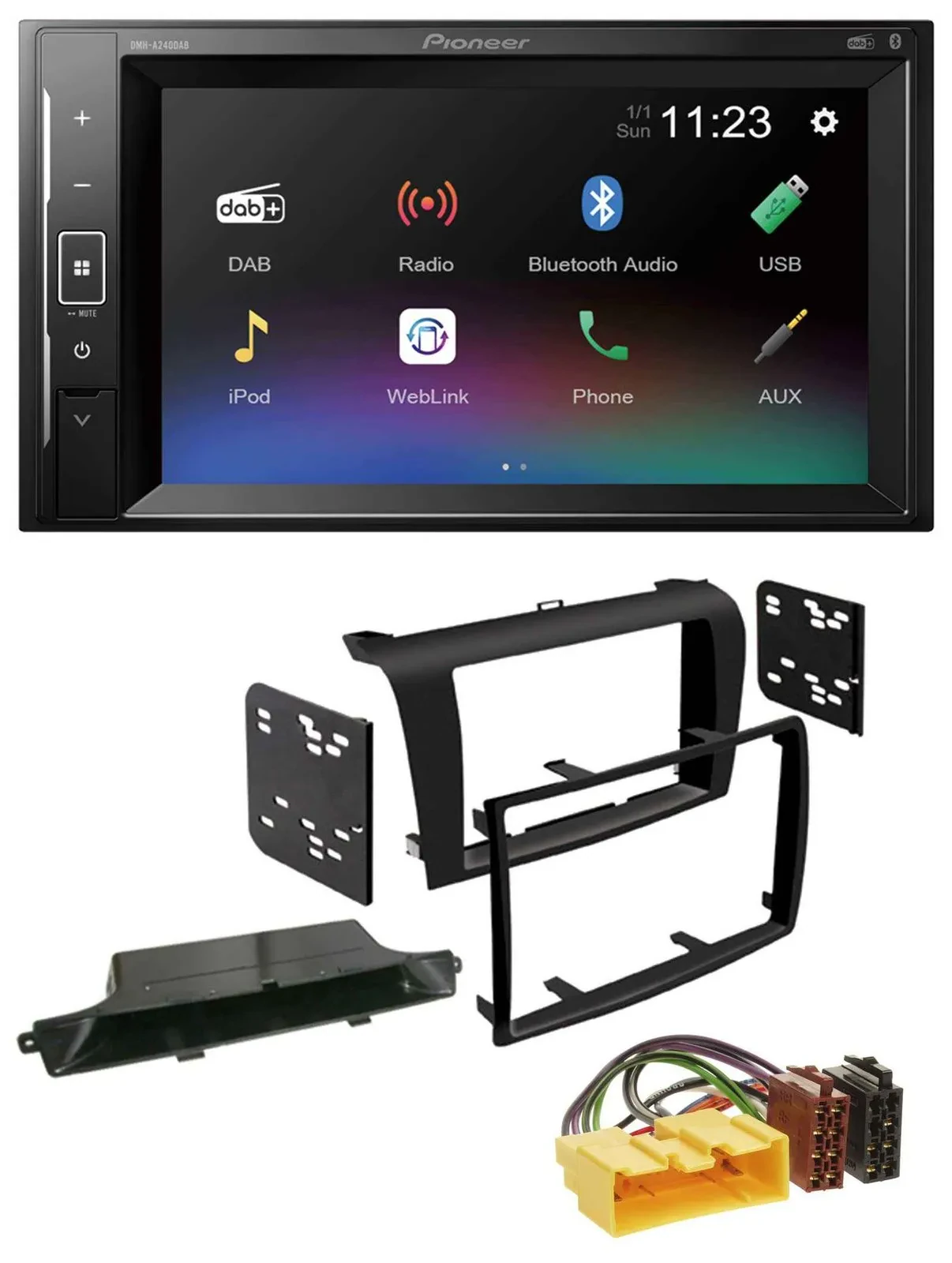 Pioneer DAB MP3 2DIN Bluetooth USB Autoradio für Mazda 3 (2003-2009)