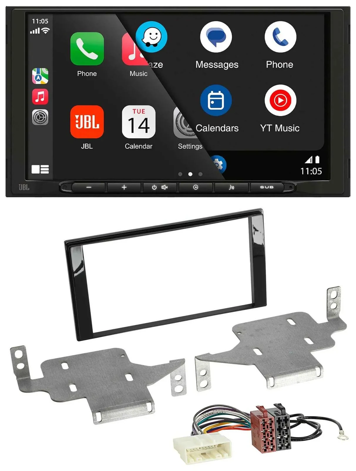 Автомагнитола для Nissan Juke (с 2014) JBL 2DIN, DAB, Bluetooth, USB, MP3