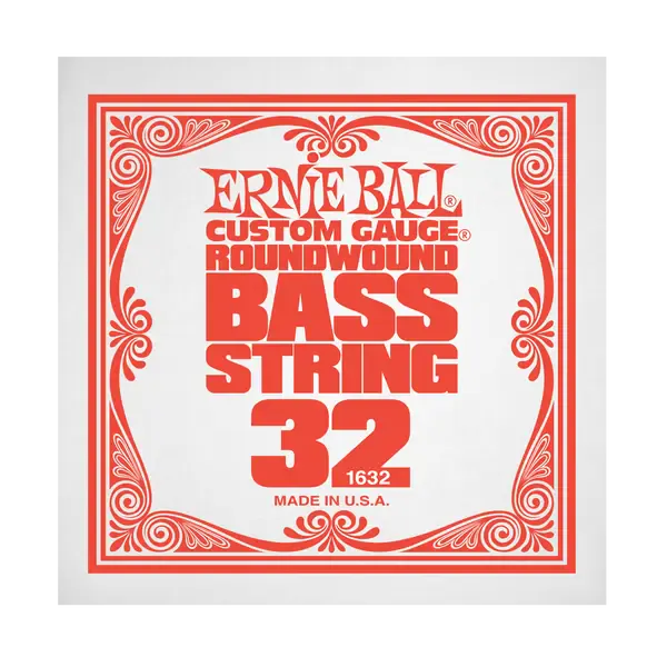 Струна для бас-гитары Ernie Ball P01632, сталь никелированная, круглая оплетка, калибр 32