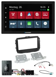Автомагнитола для Alfa Romeo Giulietta Blaupunkt 2-DIN, Bluetooth, DAB, USB, с адаптером для кнопок на руле