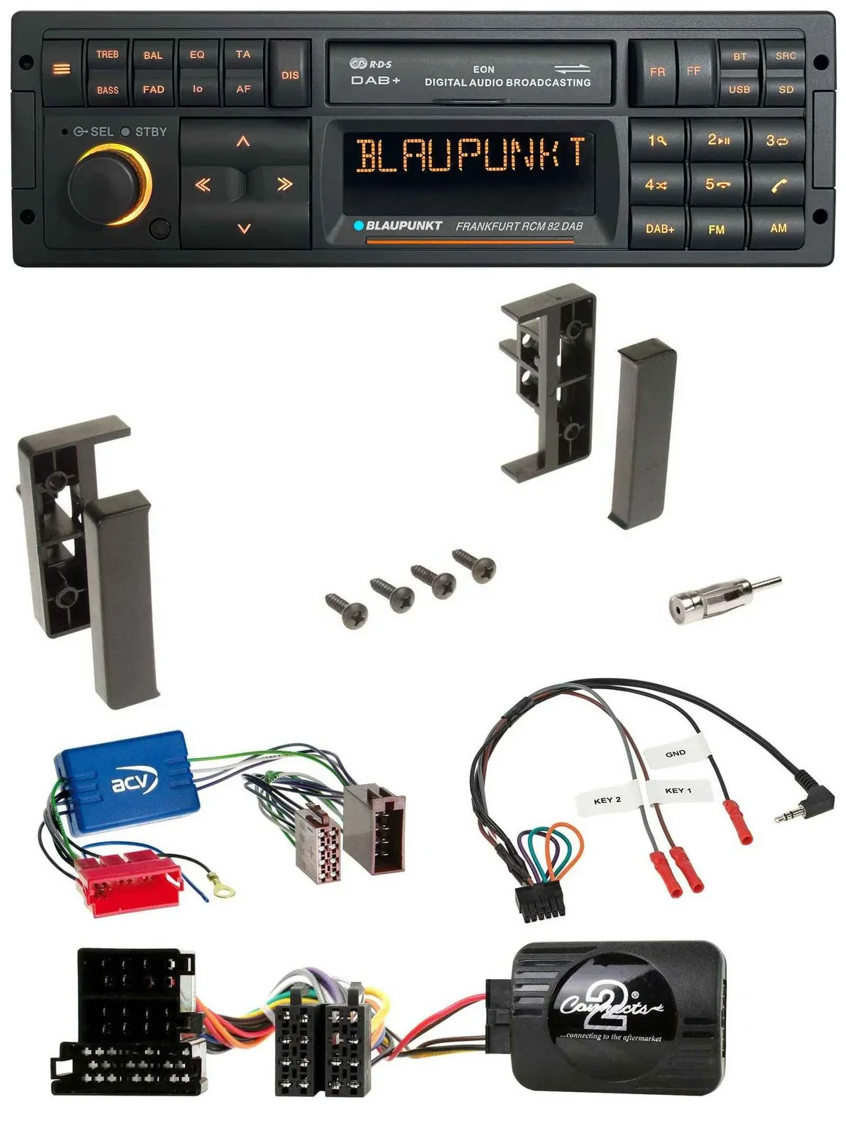 Blaupunkt USB DAB SD Lenkrad Bluetooth Autoradio für Audi A3 A4 A6 99-00 Aktivsy