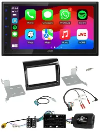 JVC Bluetooth 2DIN Lenkrad DAB USB Autoradio für Citroen Fiat Peugeot 2016-2021