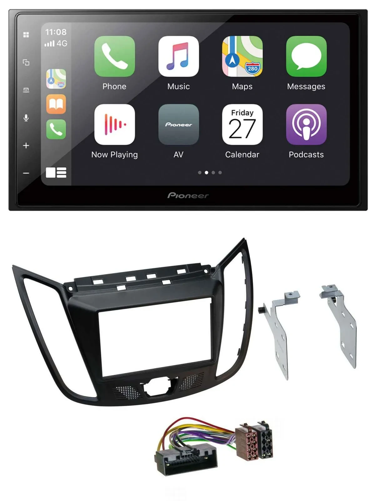 Автомагнитола для Ford Kuga (DM2, с 2013) Pioneer 2DIN, Bluetooth, DAB, USB, MP3