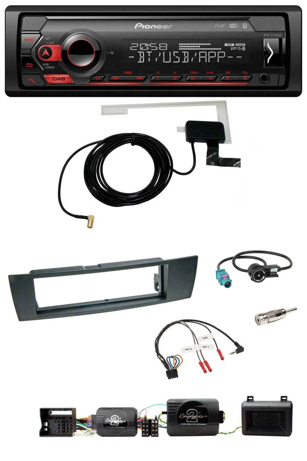 Pioneer DAB USB Lenkrad Bluetooth Autoradio für BMW 1er 2004-2013 E87