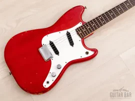 1963 Fender Duo Sonic Vintage Short Scale Guitar, 100% Original w/ Case