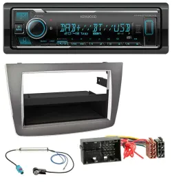 Автомагнитола Kenwood Bluetooth MP3 DAB USB для Alfa Romeo Mito (с 2014, тип 955), серебристая