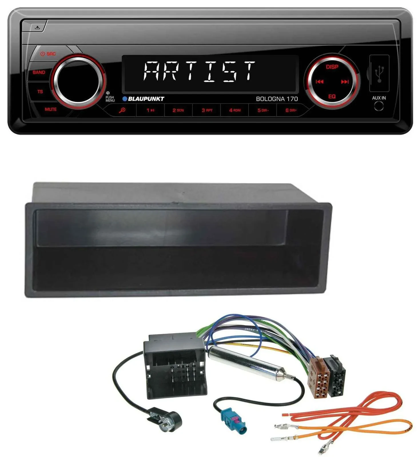 Blaupunkt SD USB 1DIN MP3 AUX Autoradio für VW Polo, Lupo, Fox, Passat, T5