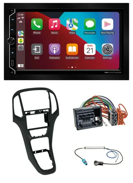ESX 2DIN DAB USB MP3 Bluetooth Autoradio für Opel Astra J ab 12/09 Perlschwarz