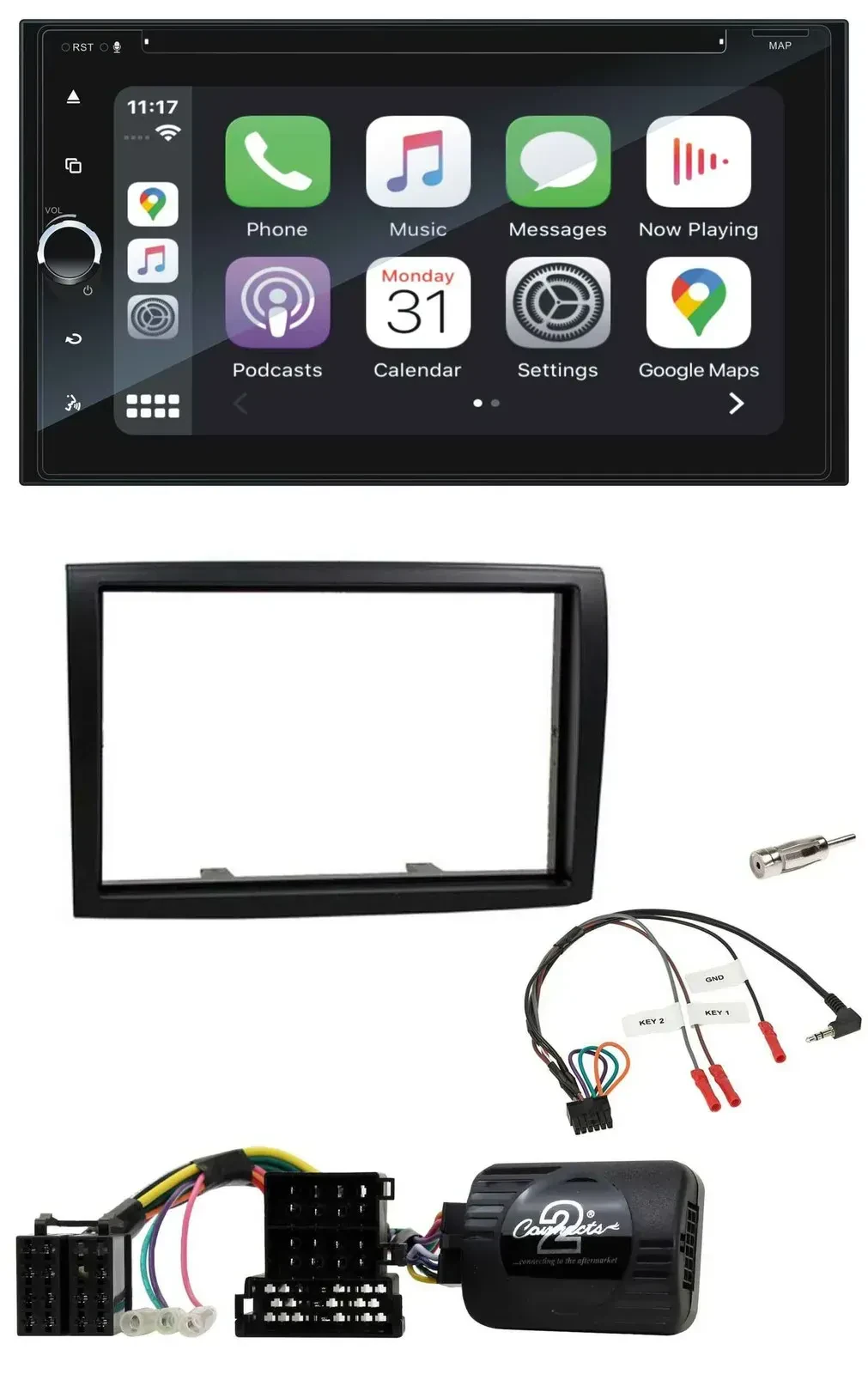 Blaupunkt DAB USB Bluetooth Lenkrad 2DIN TMC Navigation für Citroen Jumper Peuge