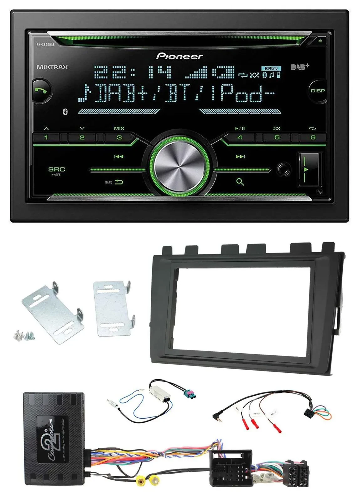 Pioneer Bluetooth Lenkrad DAB 2DIN USB CD Autoradio für VW Polo ab 2018 MIB II I