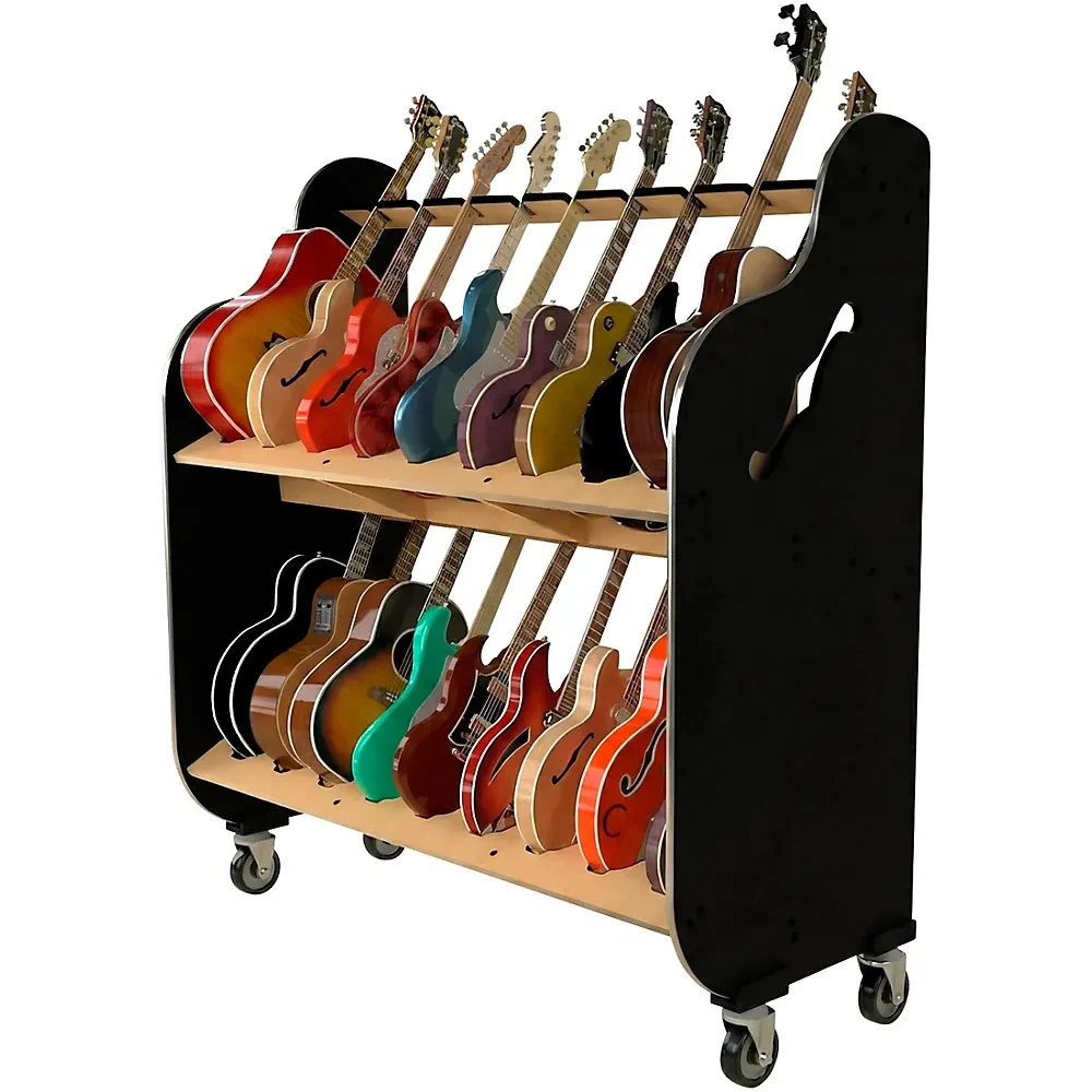 A&S Crafted Products SessionPro DoubleStack Mobile Guitar Storage Rack