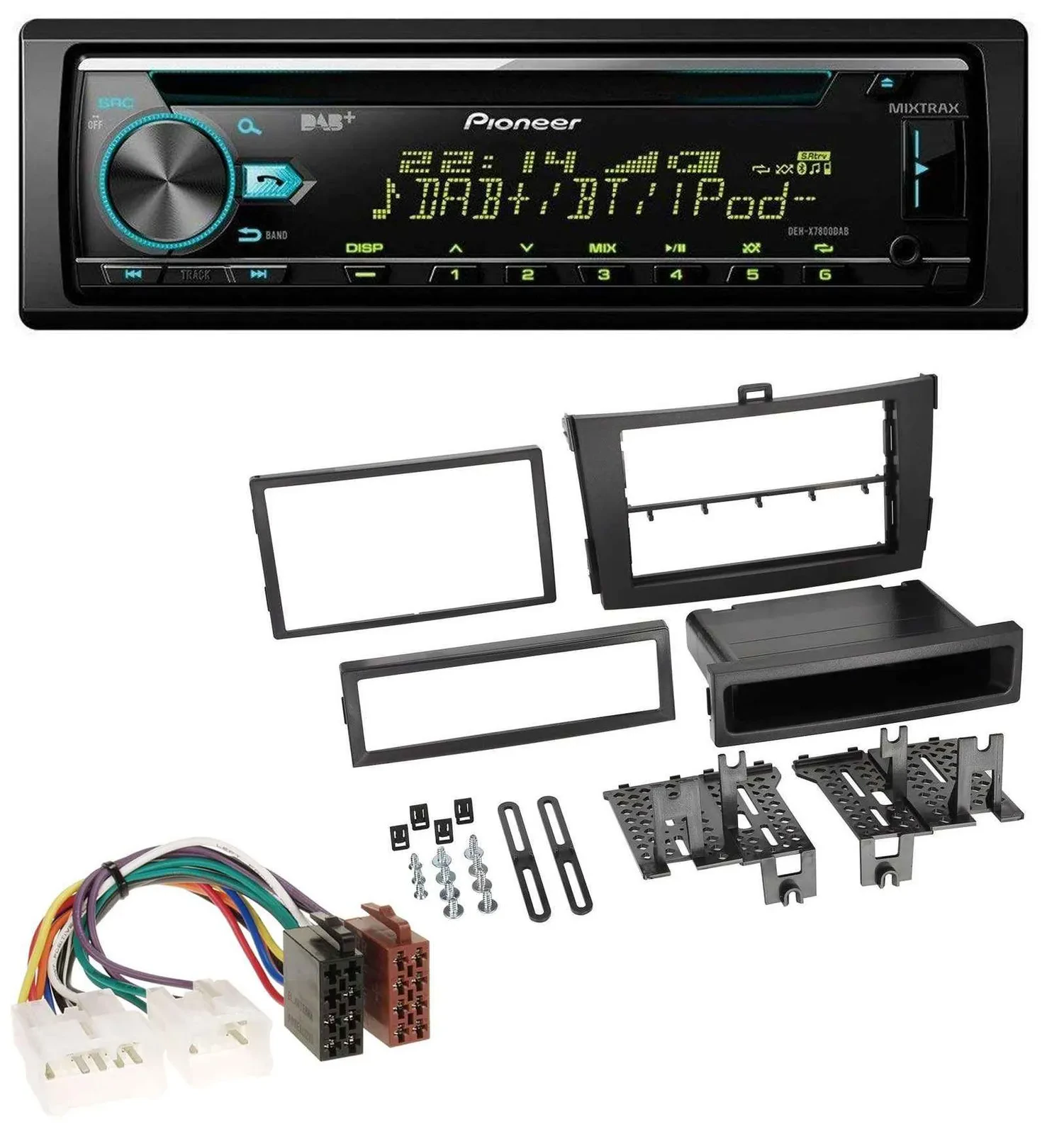 Автомагнитола для Toyota Corolla (с 2009) Pioneer DAB, CD/MP3, USB, Bluetooth, черная