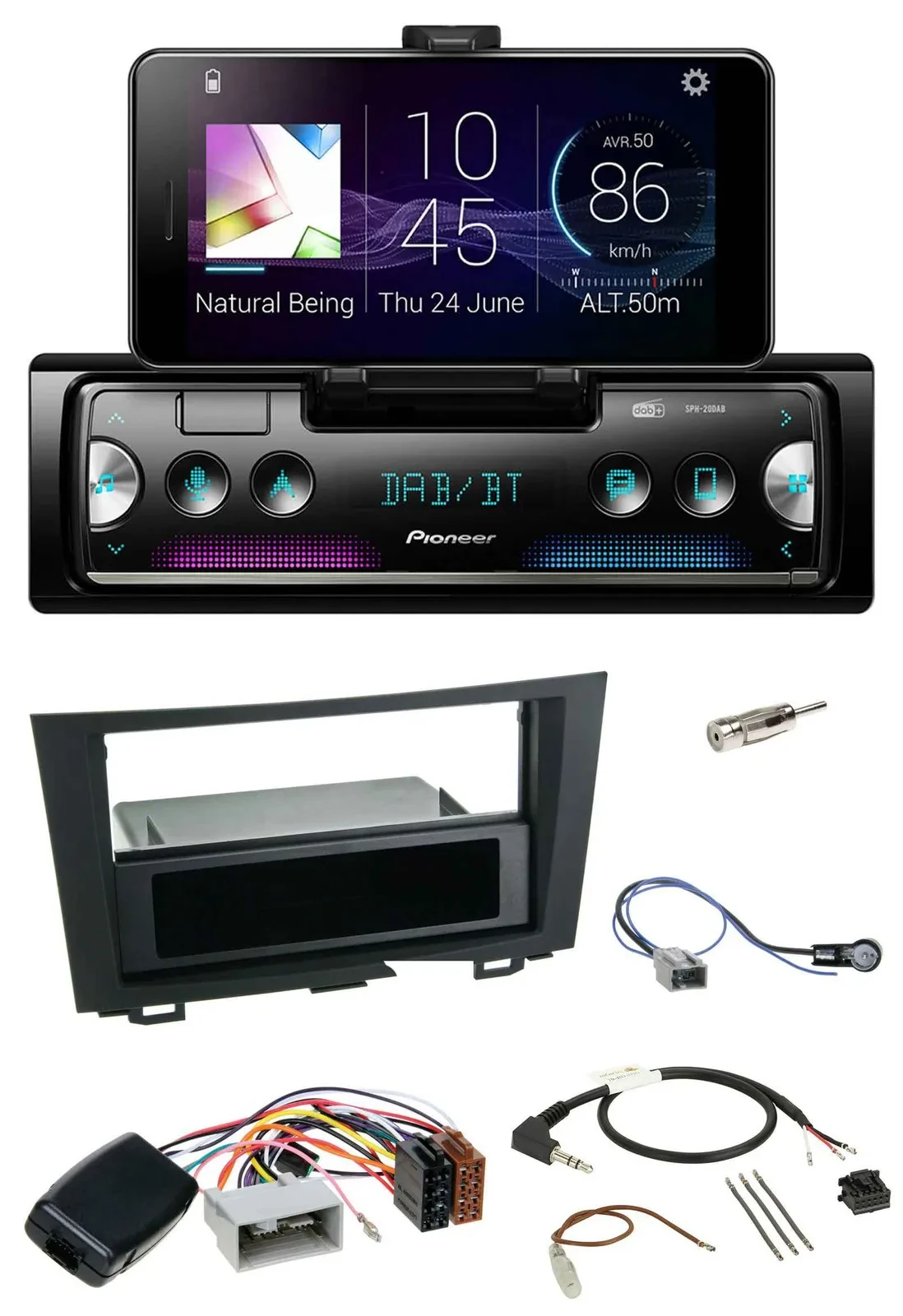 Pioneer USB Lenkrad Bluetooth DAB Autoradio für Honda CRV (2006-2012)