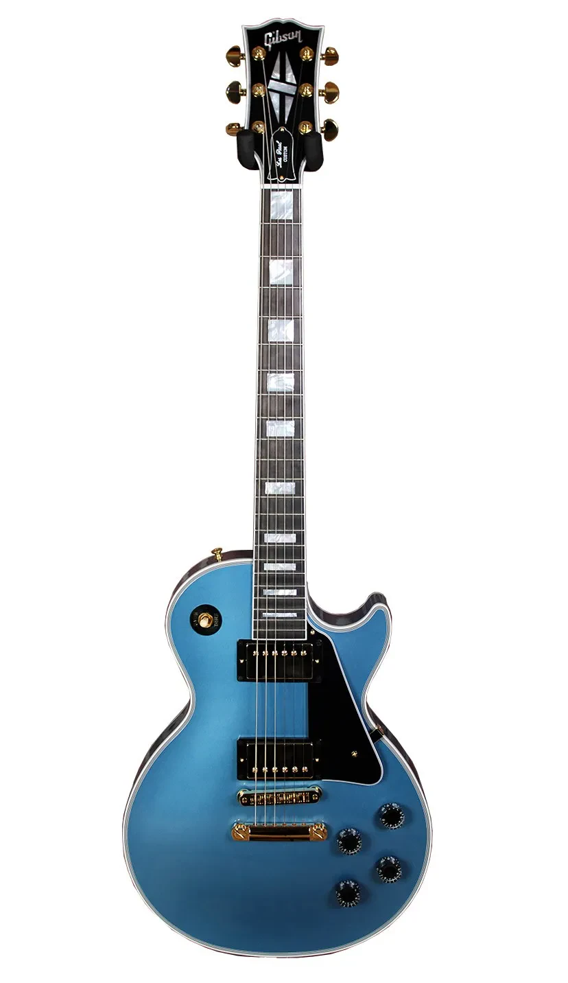 Электрогитара GIBSON Les Paul Custom Pelham Blue VOS, золотая фурнитура