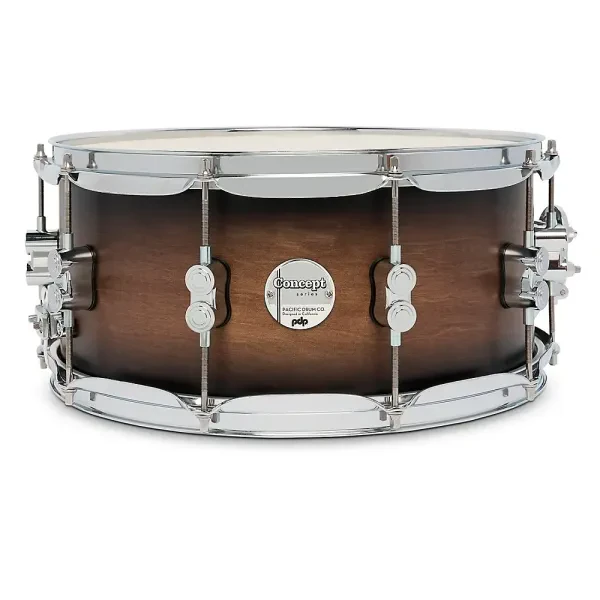 PDP Concept Maple Snare Drum w/Chrome Hardware 14 x 6.5 in. Satin Charcoal Burst