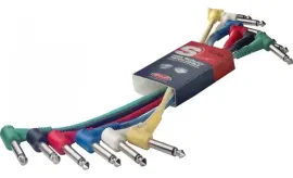 Патч-кабель инструментальный Stagg SPC015LE Muli Color 0.15 м (6 штук)