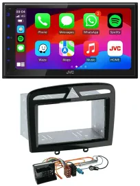JVC Bluetooth 2DIN MP3 DAB USB Autoradio für Peugeot 308 SW CC 09-14 schwarz