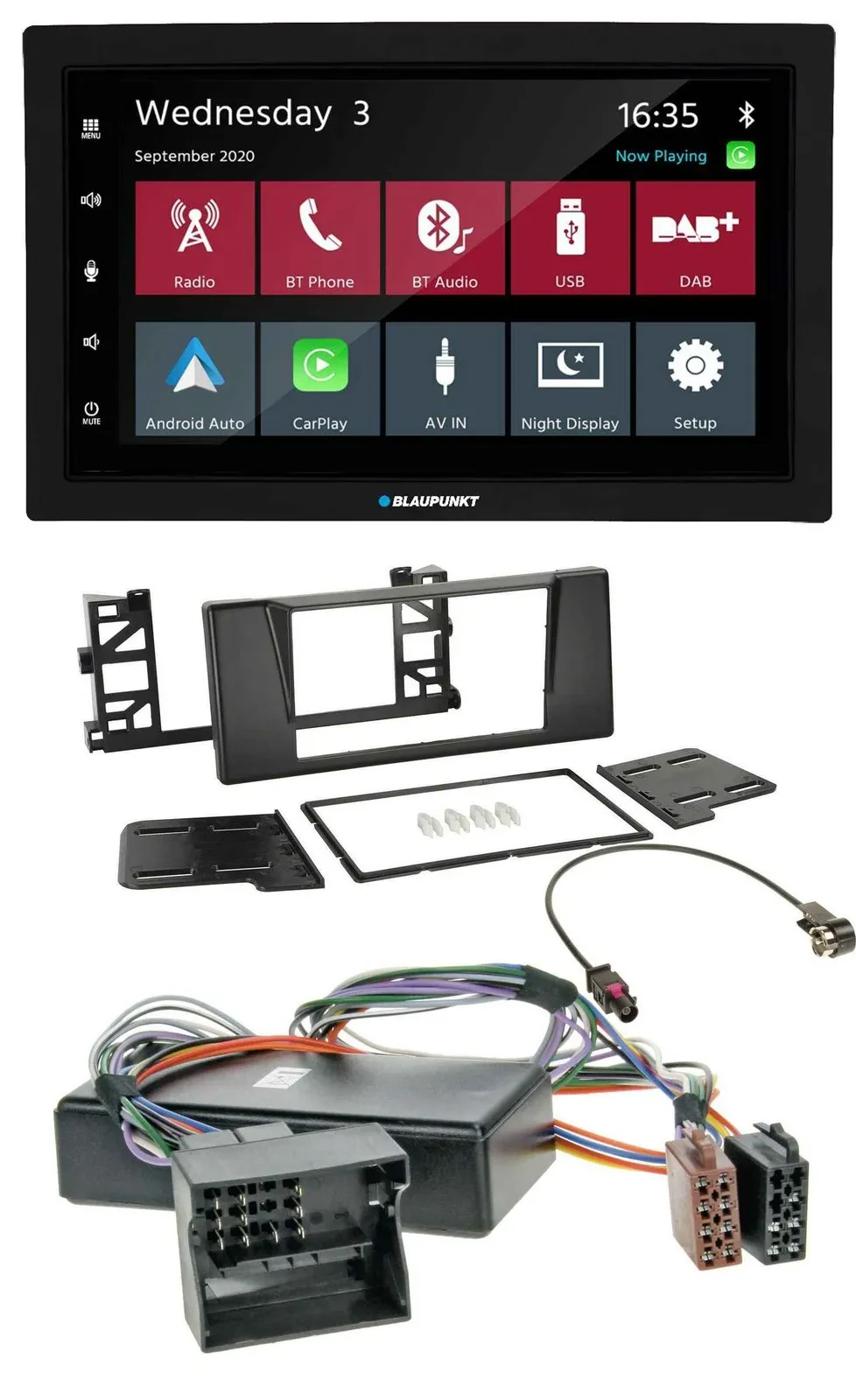 Blaupunkt DAB Bluetooth USB MP3 2DIN Autoradio für BMW 5er E39 X5 E53 Aktivsyste