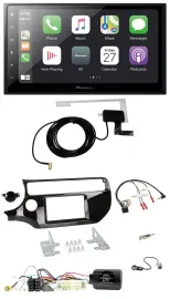 Pioneer USB Lenkrad 2DIN Bluetooth DAB Autoradio für Kia Rio UB 2017-2023 piano