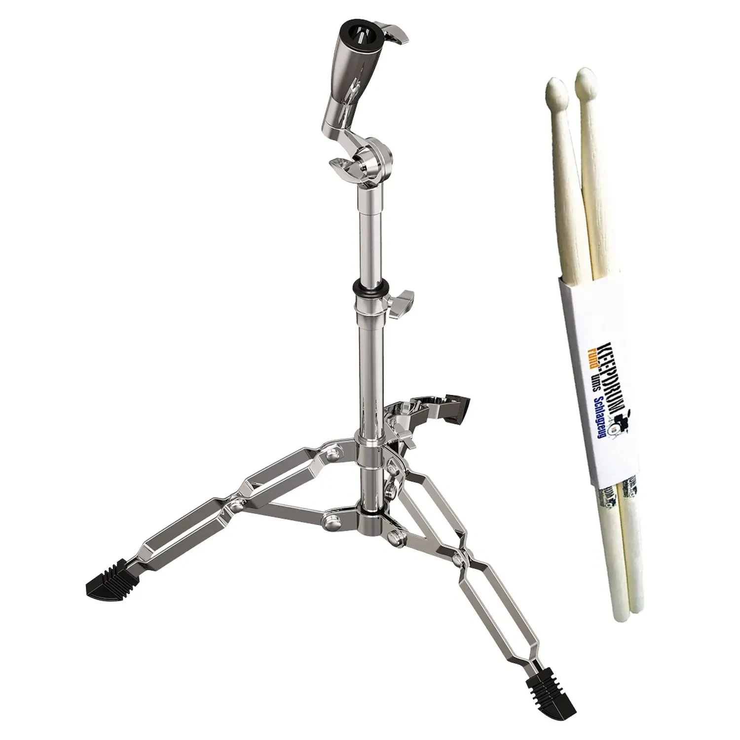 Стойка для тренировочного пэда Nux DPS-1 Chrome с палочками