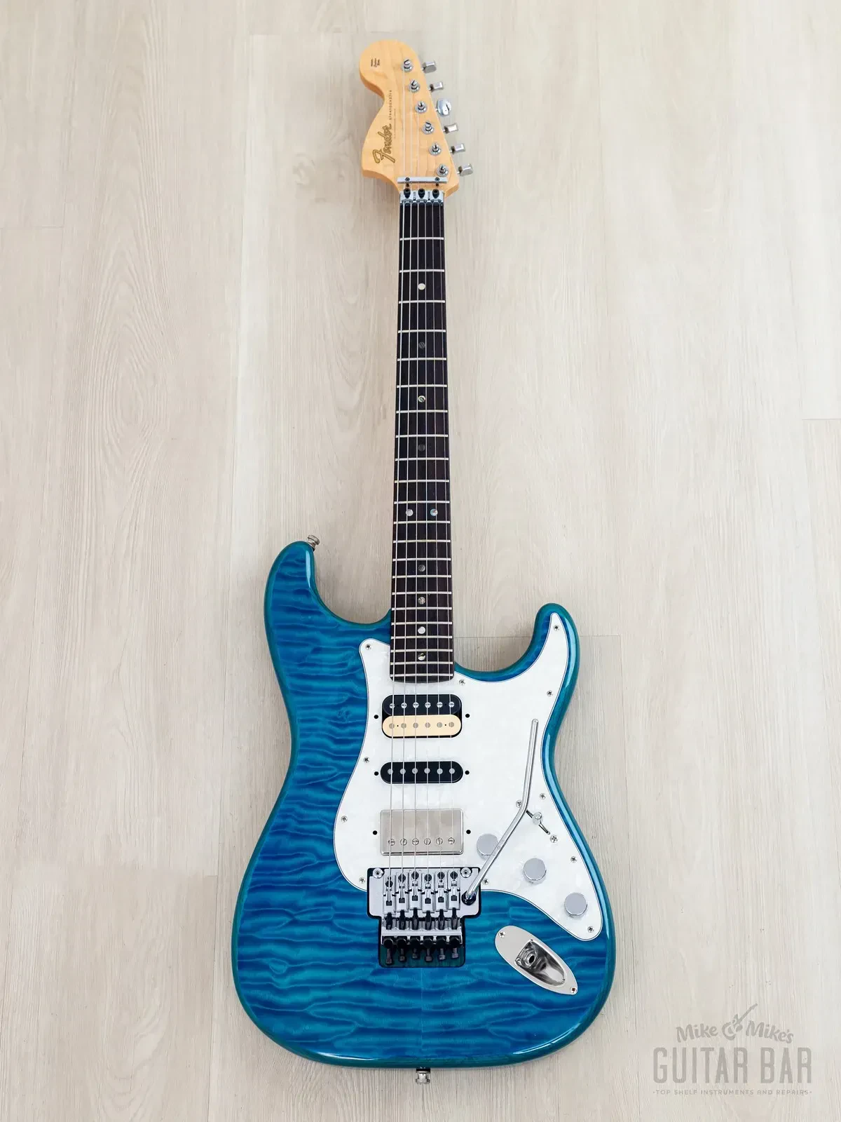 Электрогитара Fender Michiya Haruhata Stratocaster HSH Caribbean Blue Transparent w/gigbag Japan 2019