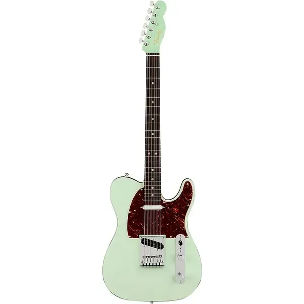 Электрогитара Fender American Ultra Luxe Telecaster Rosewood FB Transparent Surf Green