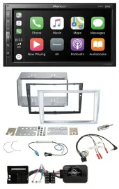Pioneer USB Lenkrad DAB 2DIN Bluetooth Autoradio für Opel Zafira Astra H Corsa D