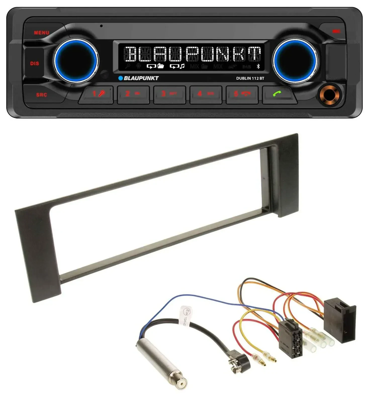 Blaupunkt MP3 Bluetooth USB AUX Autoradio für Audi A4 (B6, 00-04) - ISO