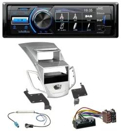 JVC Bluetooth MP3 USB DAB Autoradio für Ford Fiesta Display 10-17 silber