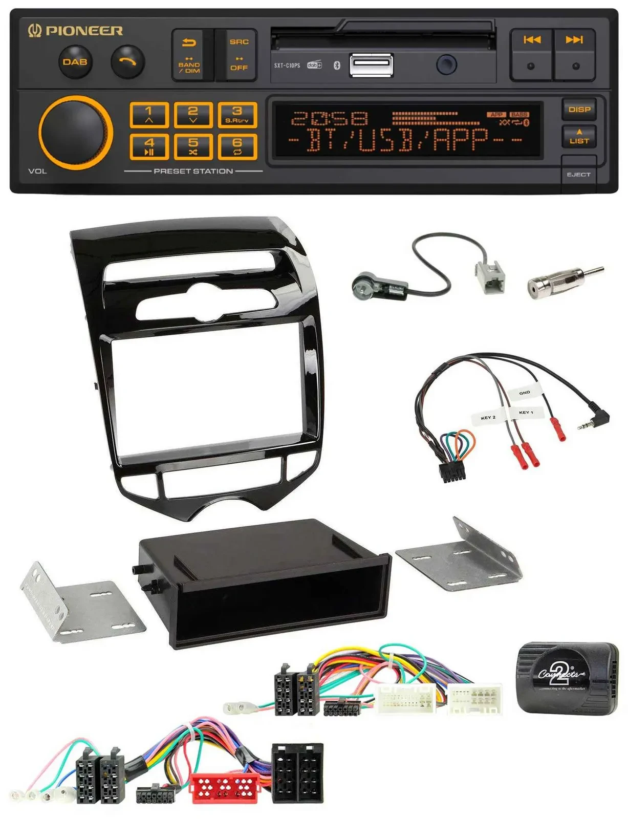 Pioneer DAB Lenkrad USB Bluetooth Autoradio für Hyundai ix20 ab 2010 autom. Klim