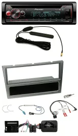 Pioneer USB DAB Lenkrad Bluetooth CD Autoradio für Opel Corsa C 04-06 aluminium