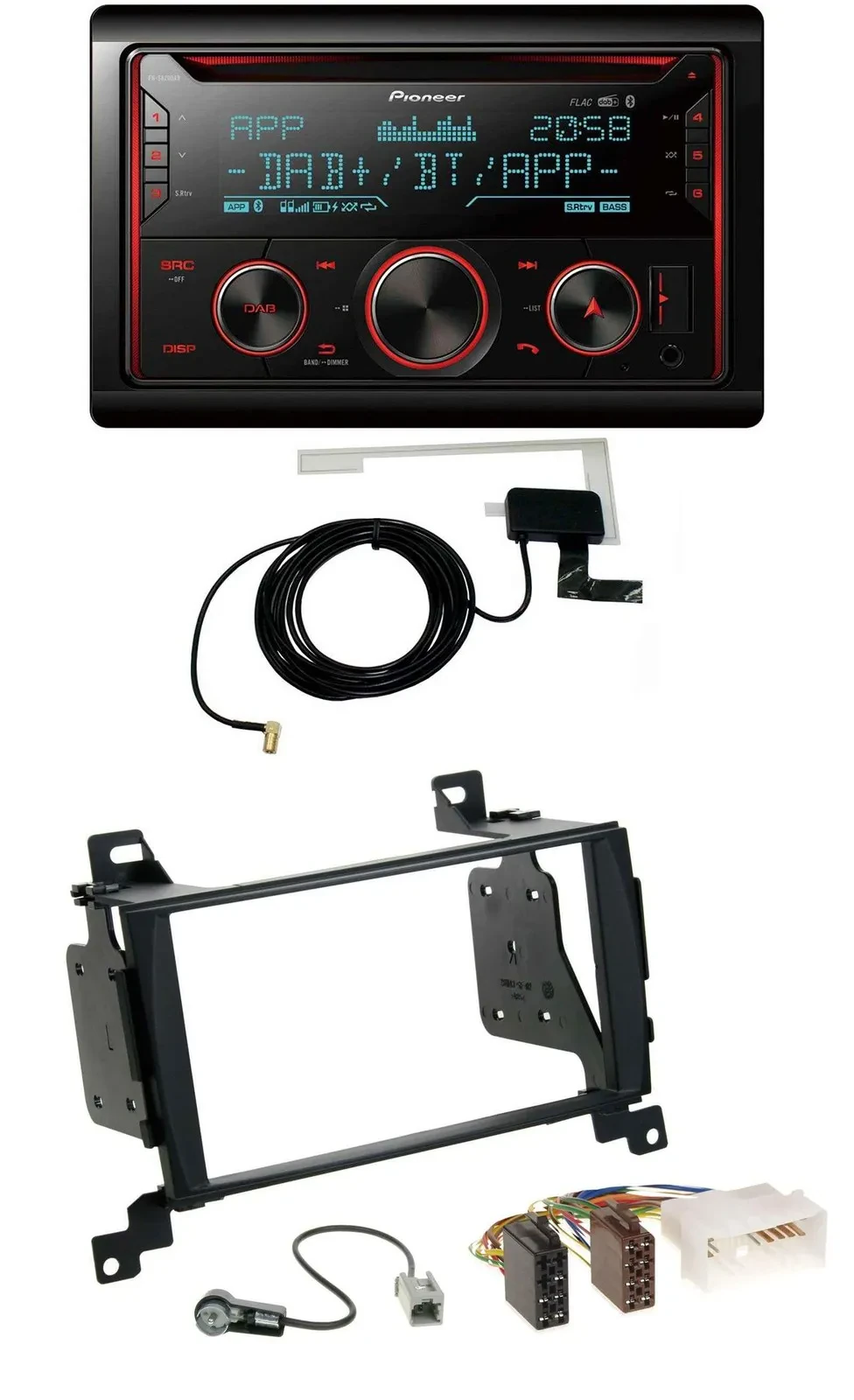 Pioneer 2DIN MP3 DAB USB CD Bluetooth Autoradio für Hyundai Santa Fe 2007-2012