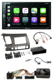 Pioneer DVD 2DIN Lenkrad DAB Bluetooth USB Autoradio für Honda Civic 06-10 Hybri