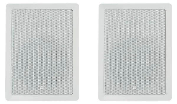 (2) JBL CONTROL 128 WT 8" 50w Commercial 70v In-Wall Speakers For Restaurant/Bar