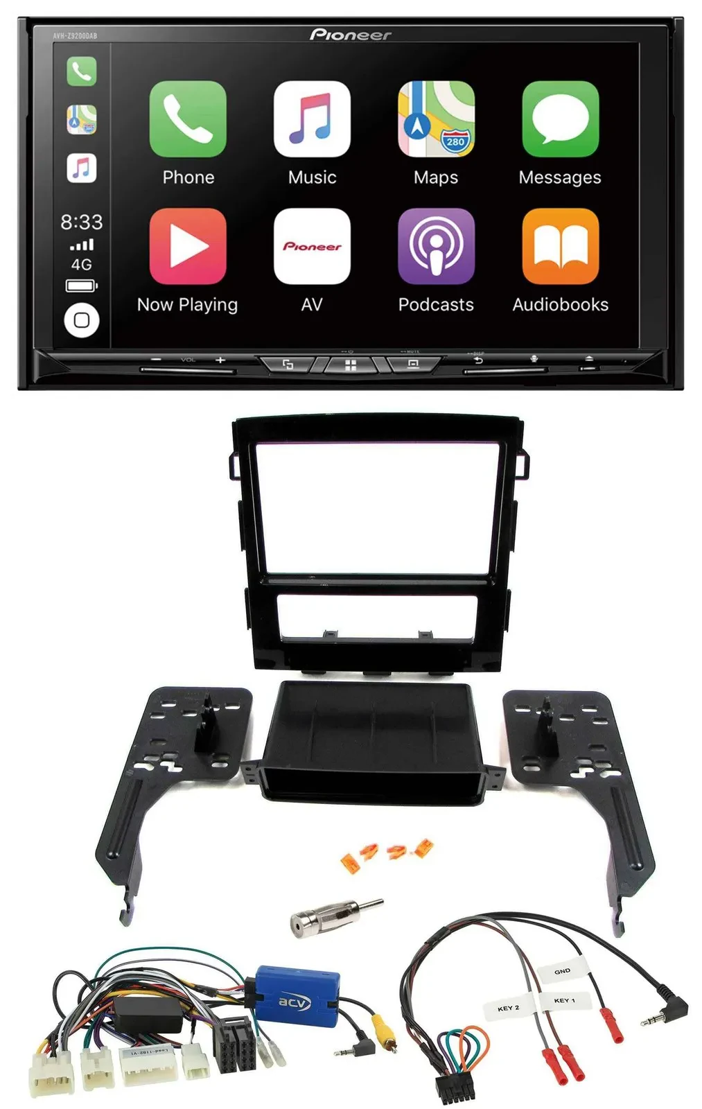 Pioneer 2DIN Lenkrad USB DAB DVD Bluetooth Autoradio für Subaru Impreza ab 2018