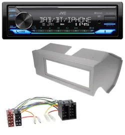 JVC Bluetooth DAB USB MP3 Autoradio für Fiat Panda (bis 2002) - grau