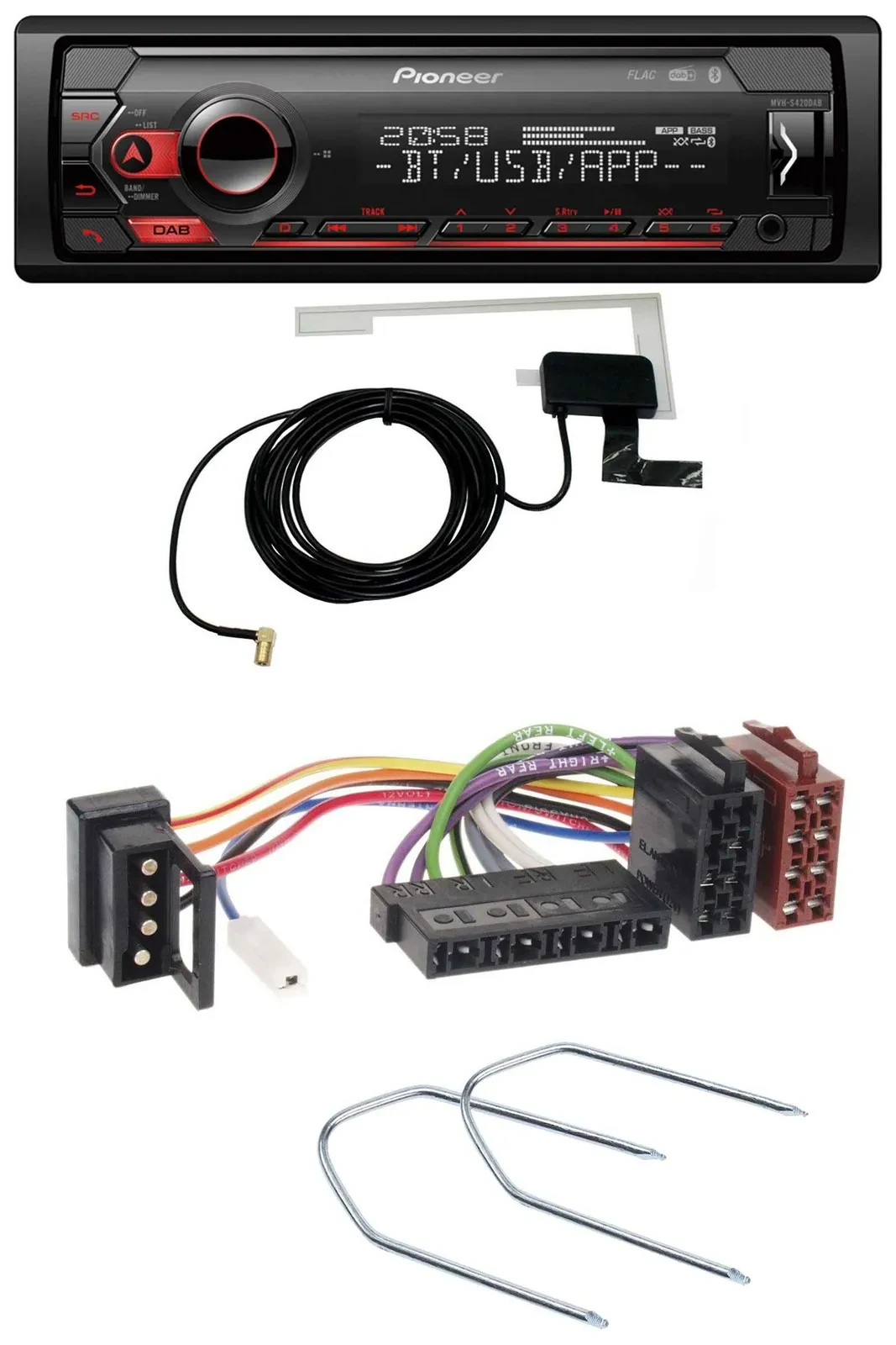 Pioneer DAB USB MP3 Bluetooth Autoradio für Mercedes E-Klasse W124 S-Klasse W126